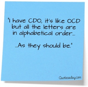 OCD alphabetical
